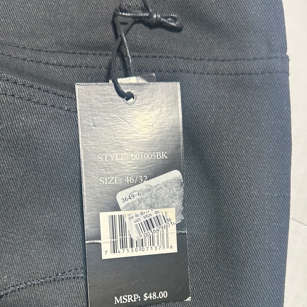NWT Denim Studio dressy slim fit black pants with a slight shimmer 46/32 pockets - Picture 11 of 12